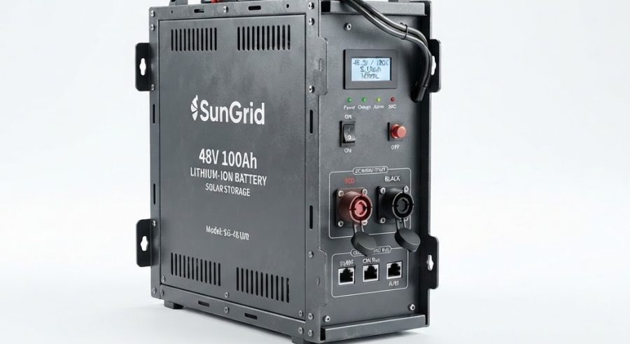 48V 100Ah Lithium Iron Phosphate (LiFePO4) — alternate view